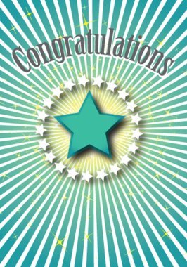Greeting Card - Congratulations - Starburst