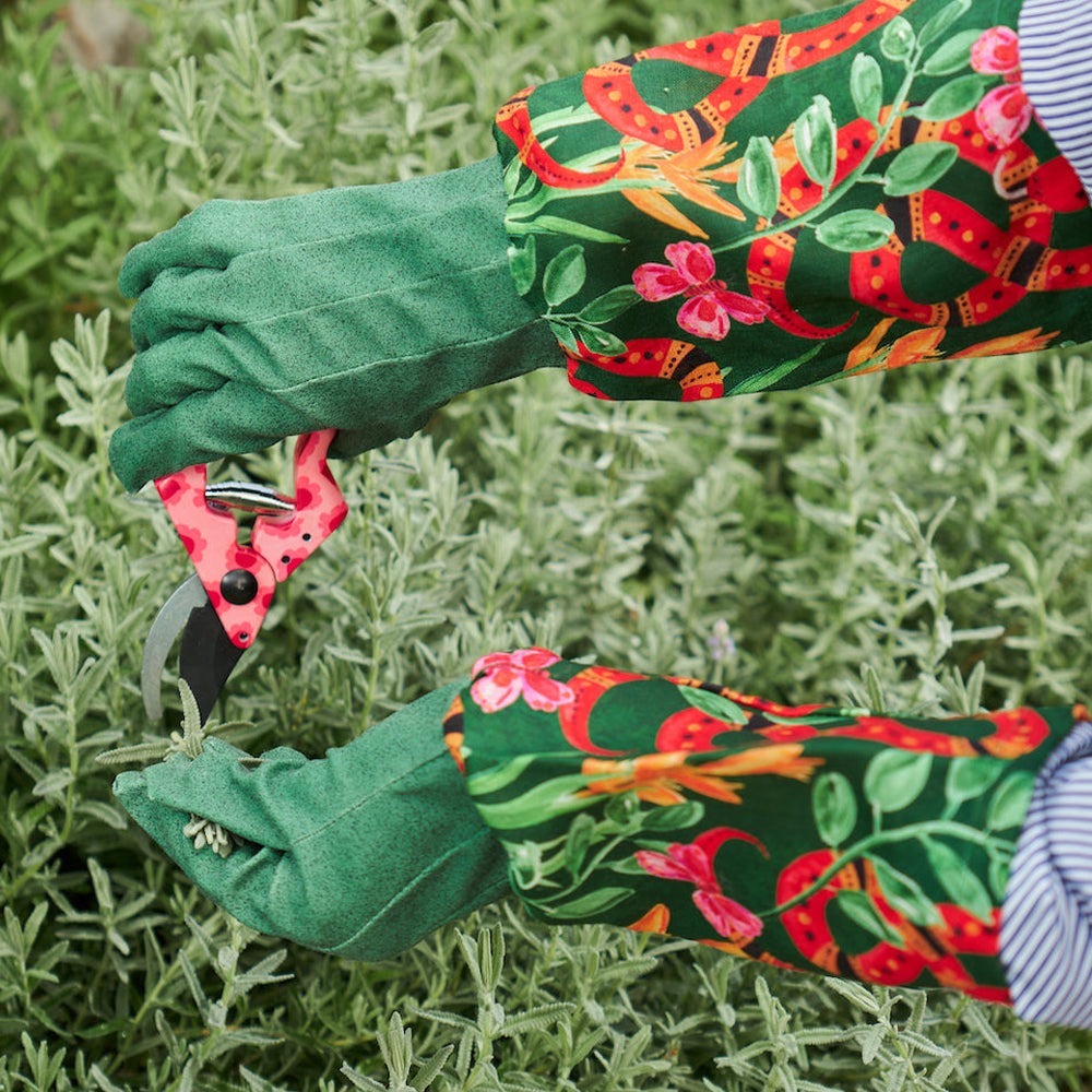 Annabel Trends Long Sleeve Gardening Gloves - Jungle Snake