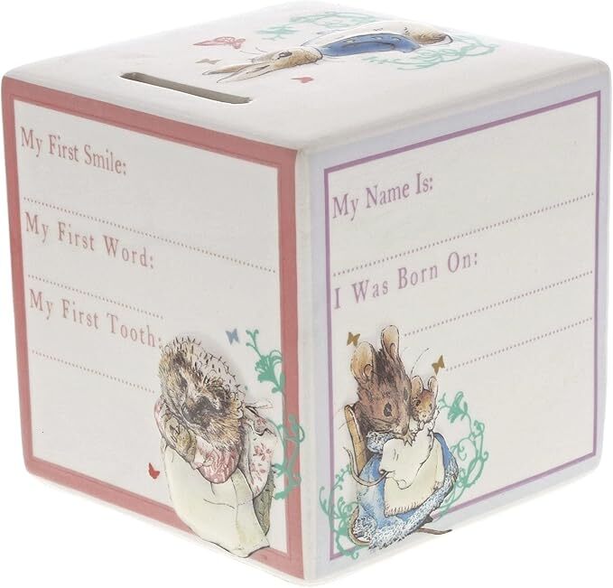 Beatrix Potter Money Bank - Peter Rabbit New Baby