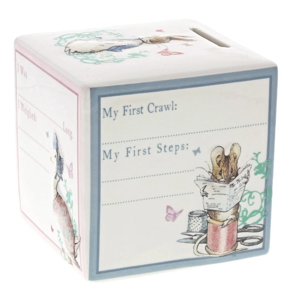 Beatrix Potter Money Bank - Peter Rabbit New Baby