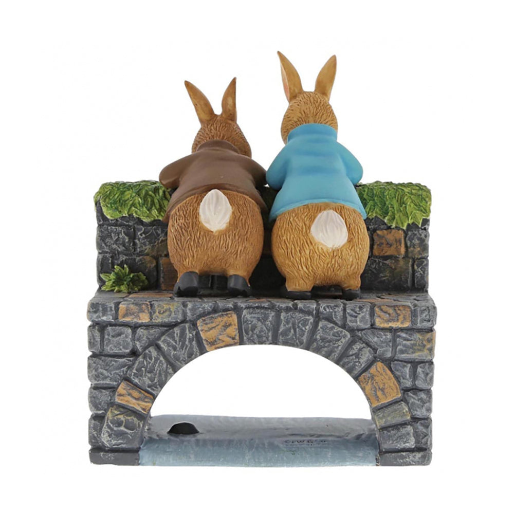 Beatrix Potter Peter Rabbit Miniature Figurine - Peter & Benjamin Bunny On The Bridge