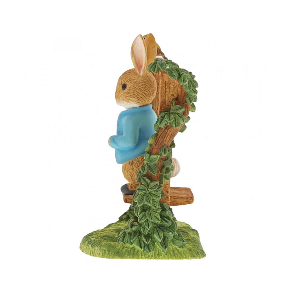 Beatrix Potter Peter Rabbit Miniature Figurine - Peter Rabbit on Wooden Stile