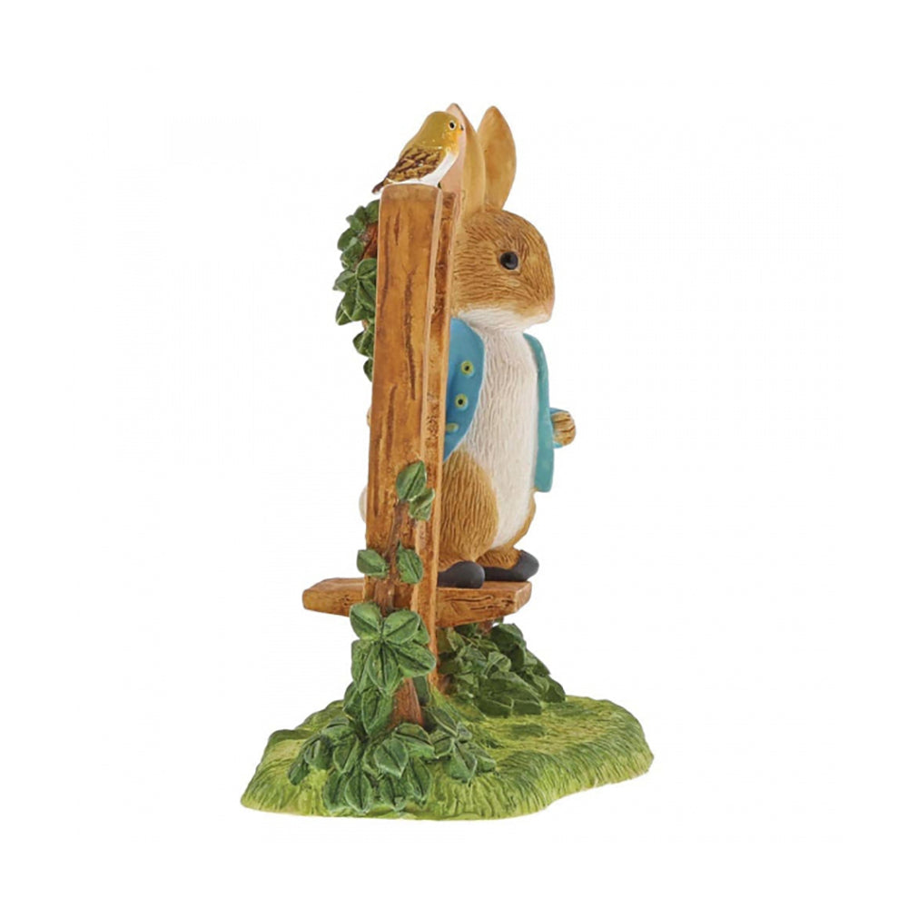 Beatrix Potter Peter Rabbit Miniature Figurine - Peter Rabbit on Wooden Stile