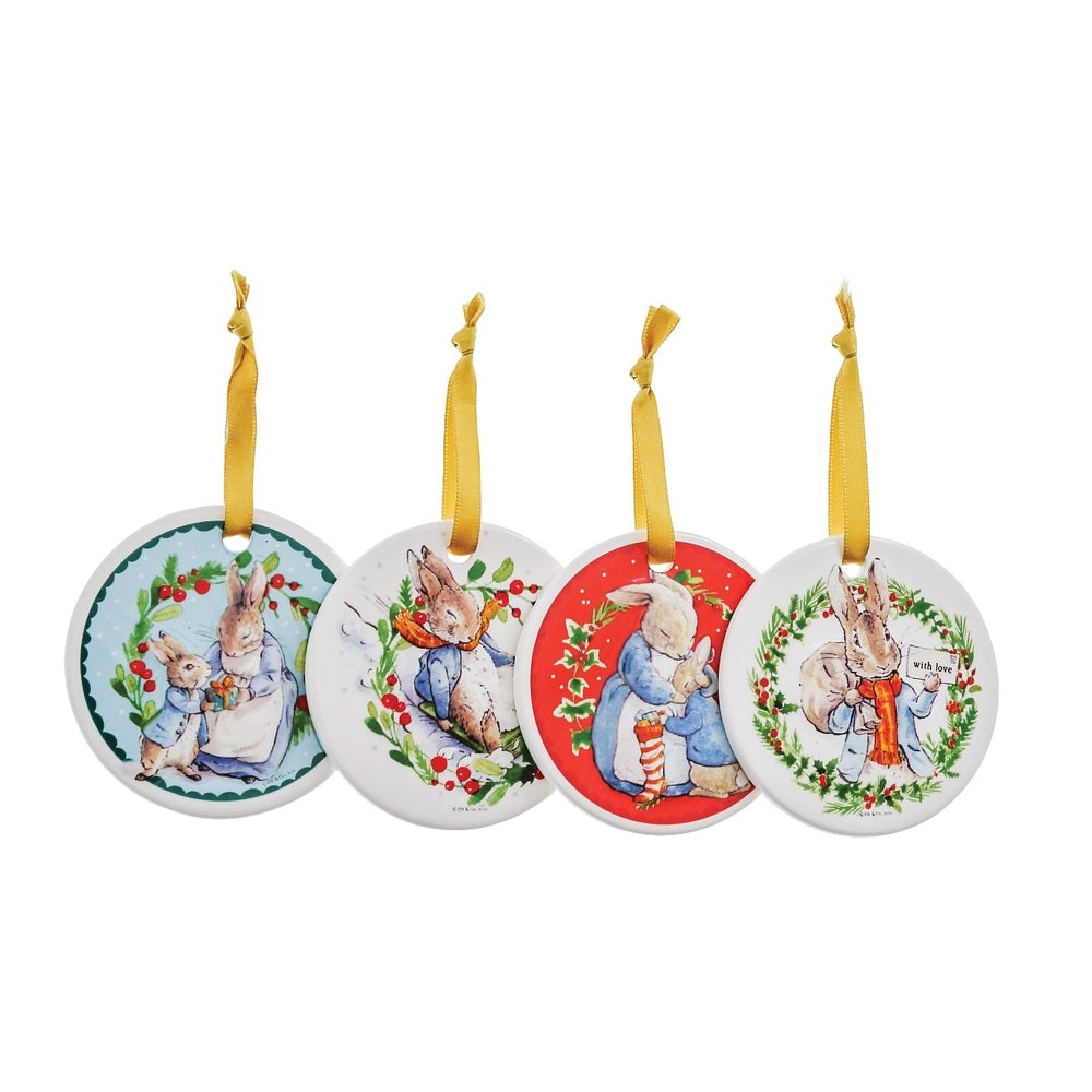 Beatrix Potter Winter Hanging Ornaments - Peter Rabbit (Set of 4)
