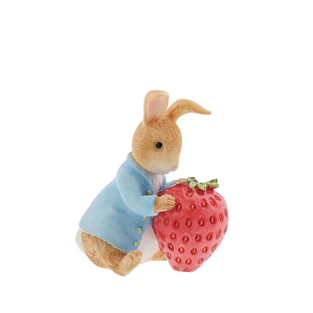 Beatrix Potter Peter Rabbit Figurine - Peter Rabbit With Strawberry