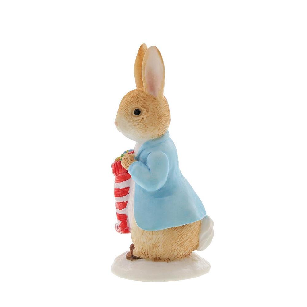 Beatrix Potter Peter Rabbit Figurine - Peter With Stocking