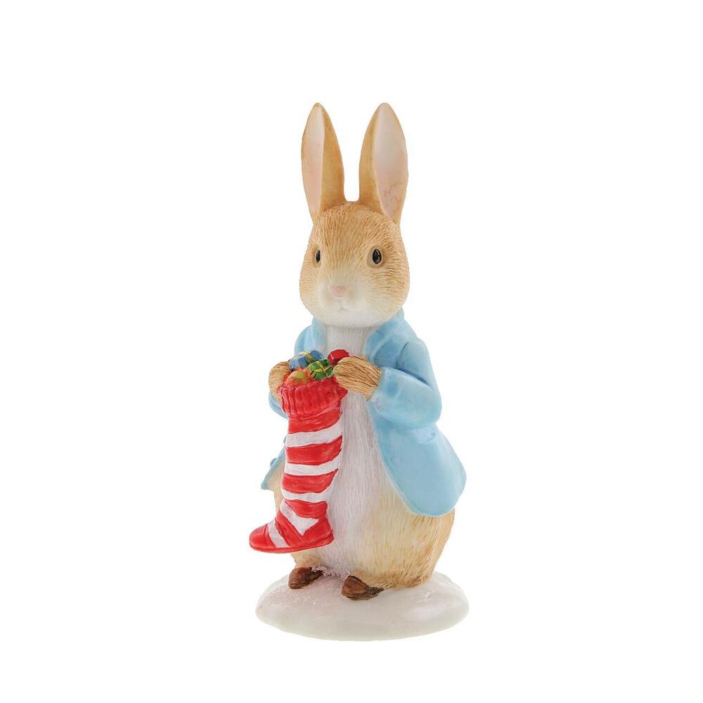 Beatrix Potter Peter Rabbit Figurine - Peter With Stocking