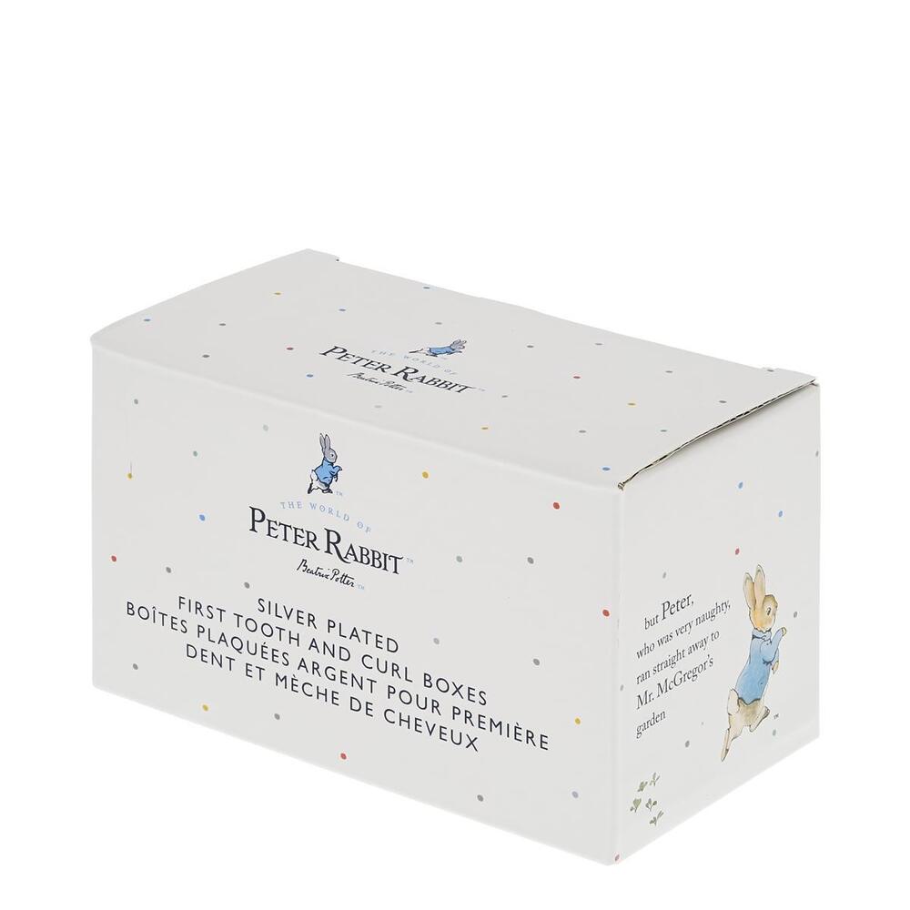 Beatrix Potter New Baby - Peter Rabbit Silver Plated First Tooth & Curl Box (Set of 2)