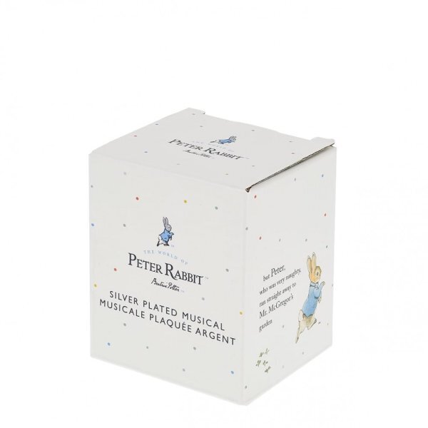 Beatrix Potter New Baby - Peter Rabbit Silver Plated Musical Box