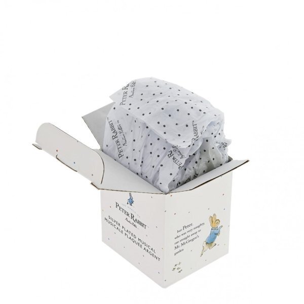 Beatrix Potter New Baby - Peter Rabbit Silver Plated Musical Box