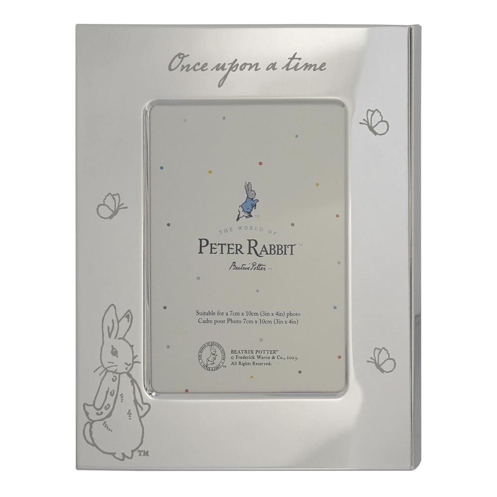Beatrix Potter New Baby - Silver Plated Christening Photo Frame