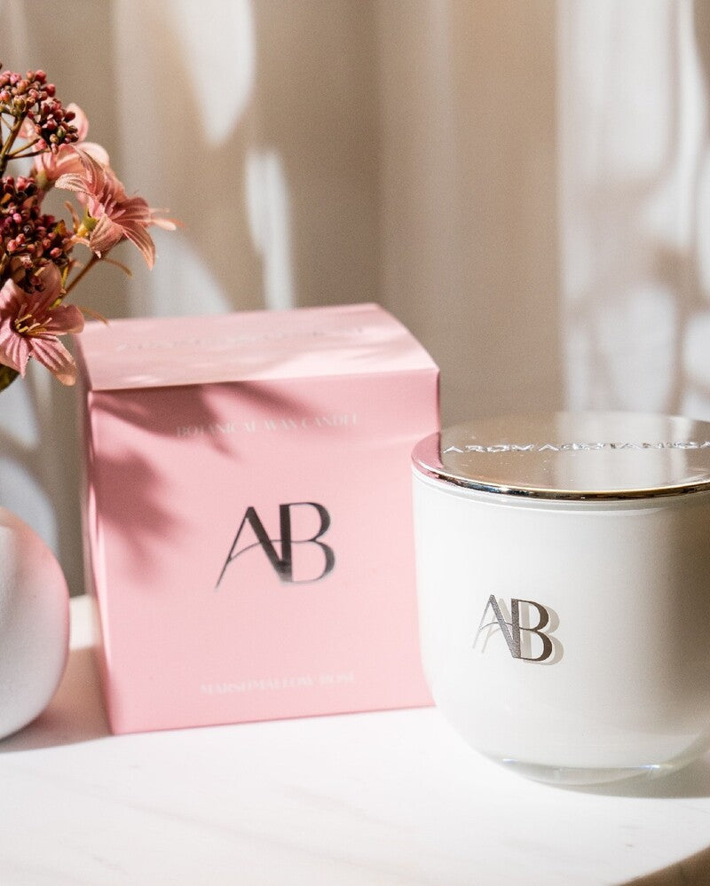Aromabotanical Candle Marshmallow Rose 340g