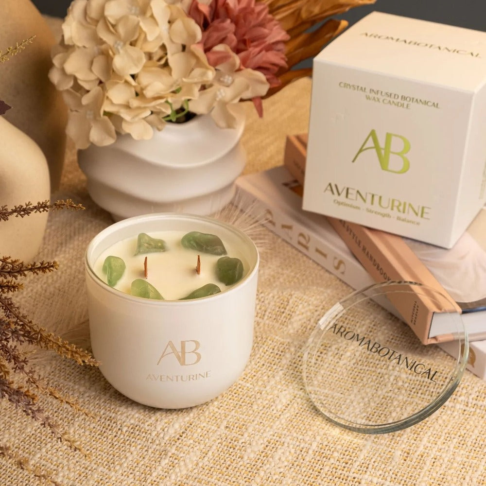 Aromabotanical Crystal Candle - Aventurine