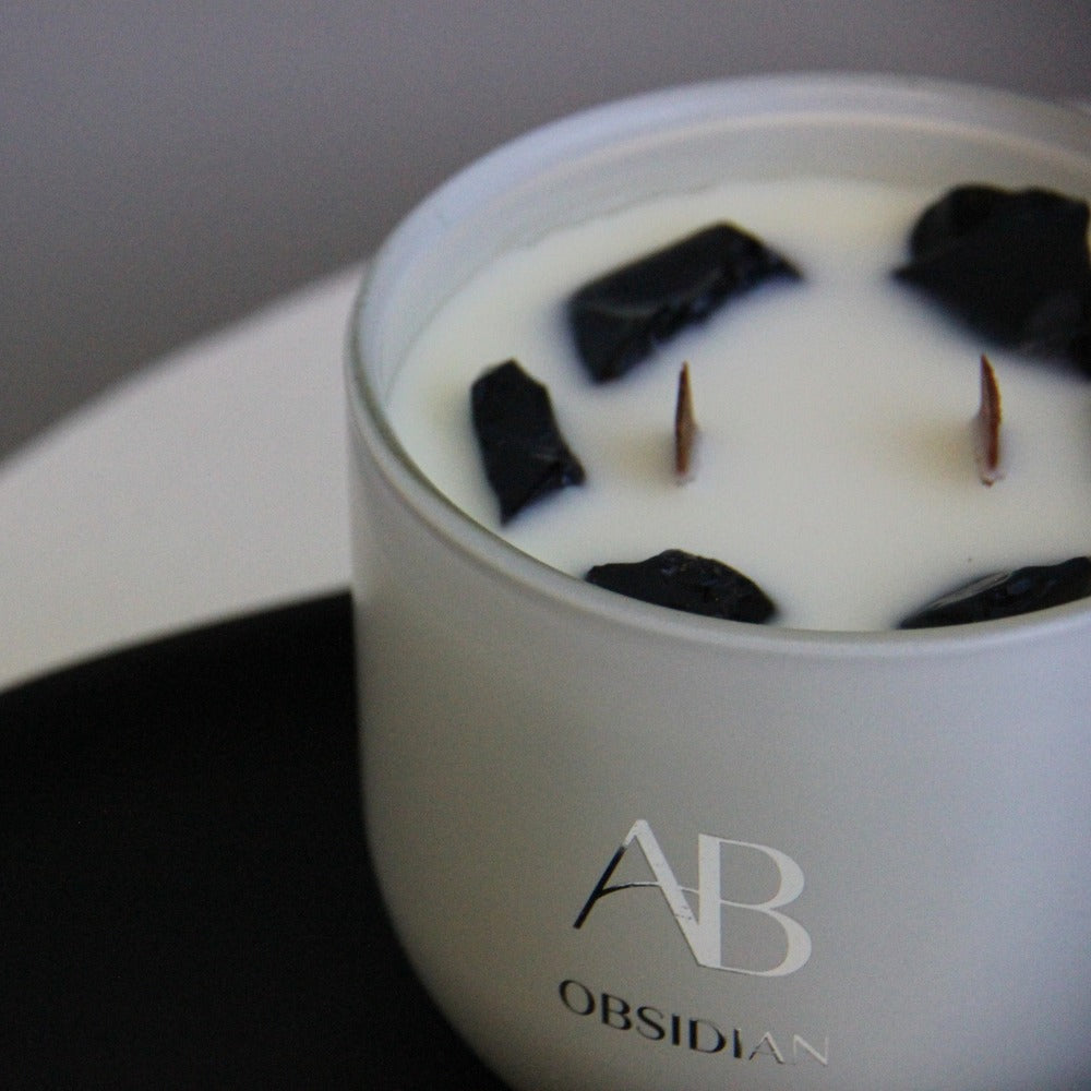 Aromabotanical Crystal Candle - Obsidian