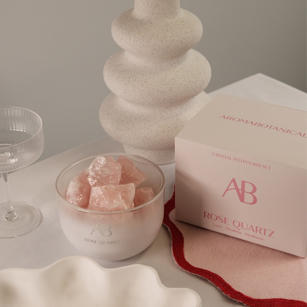 Aromabotanical Crystal Potpourri & Oil - Rose Quartz