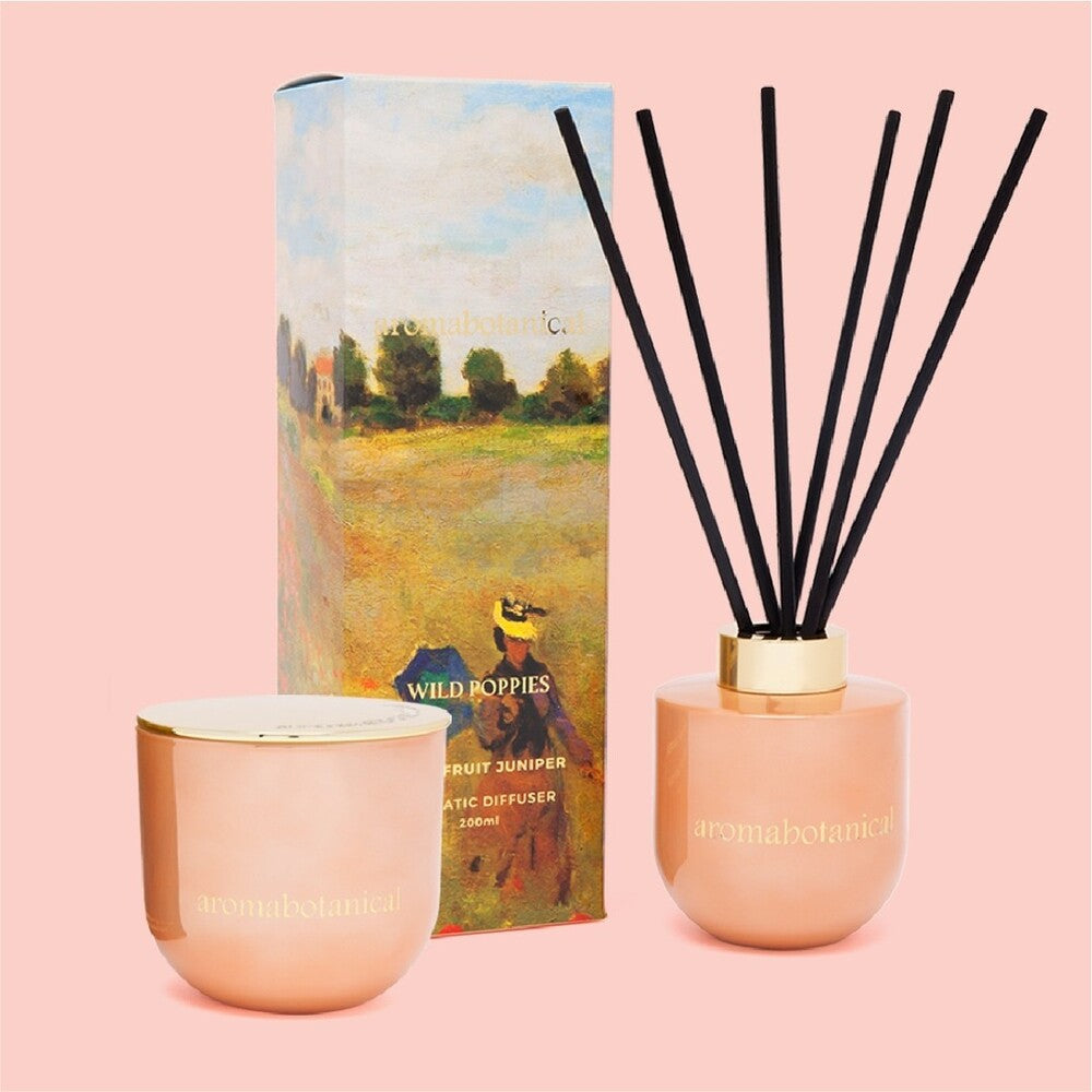 Aromabotanical Masters Poppies Large Candle - Grapefruit Juniper