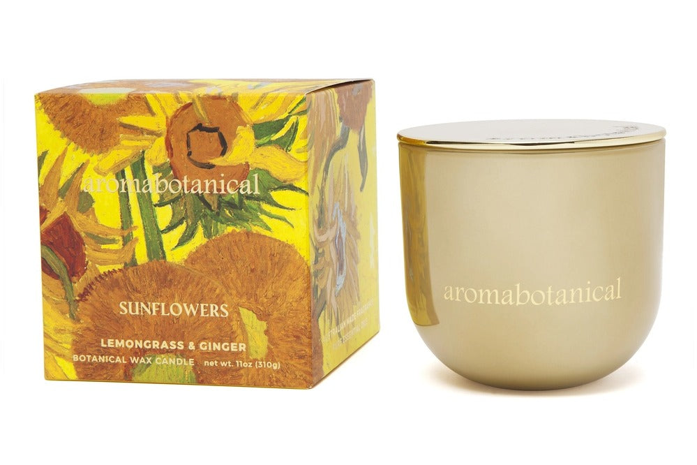 Aromabotanical Masters Sunflowers Large Candle - Lemongrass & Ginger