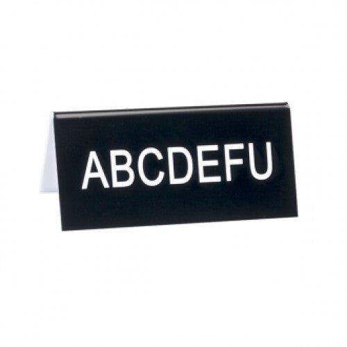 Say What? Desk Sign Small - Abcdefu