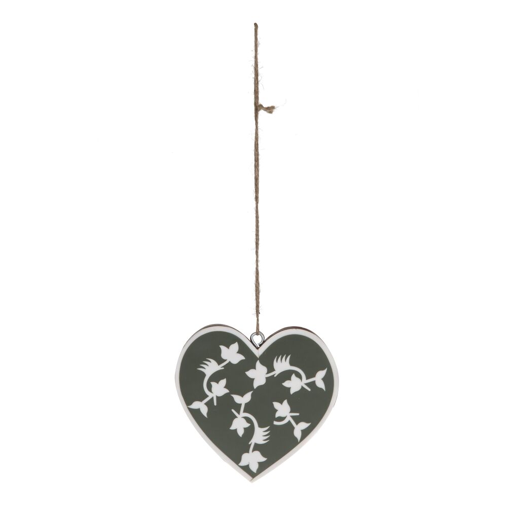 Amalfi Hanging Heart Charm - Olive