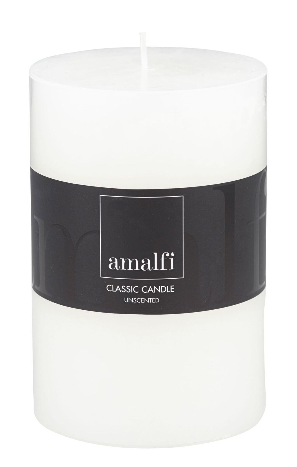 Amalfi Unscented Pillar Candle - White 10x15cm