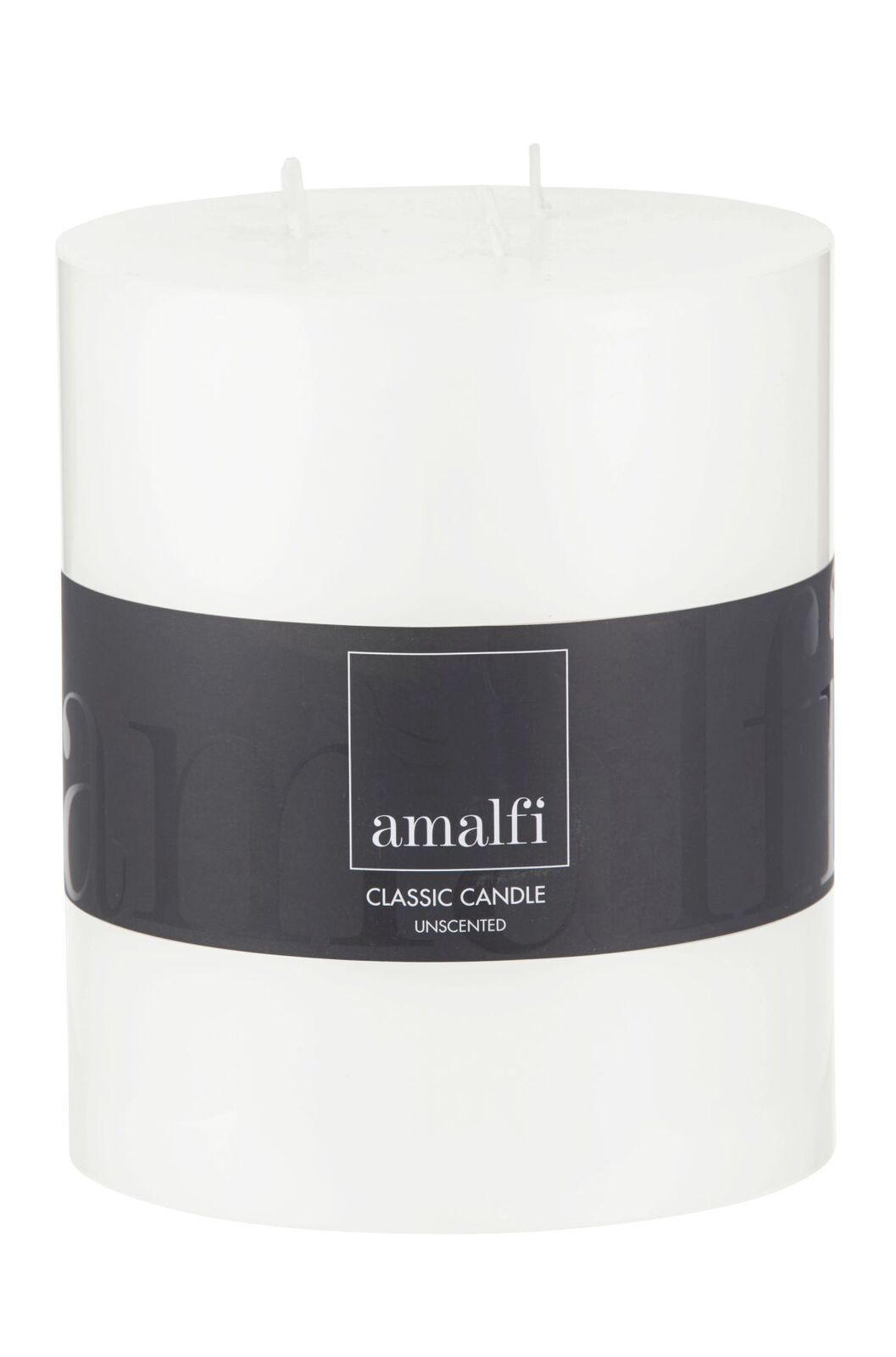 Amalfi Unscented Pillar Candle - White 12.5x15cm