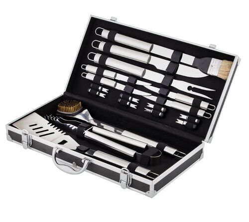 Davis & Waddell Maverick BBQ Tool Set With Aluminium Case - 18pc