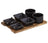 Davis & Waddell Taste Fine Foods Tasting Set On Acacia Tray - 9pc Set