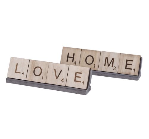 Emporium Large Home And Love Scrabble - Set Of 2