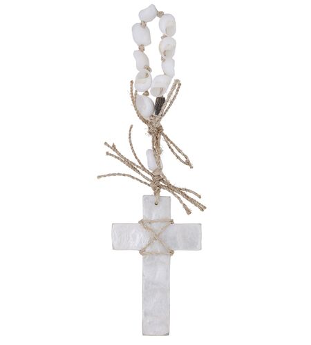Amalfi Capiz Cross Sculpture