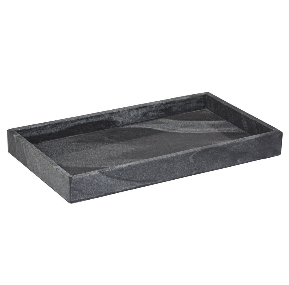 Amalfi Tray - Cararra Grey & Black 22x40cm