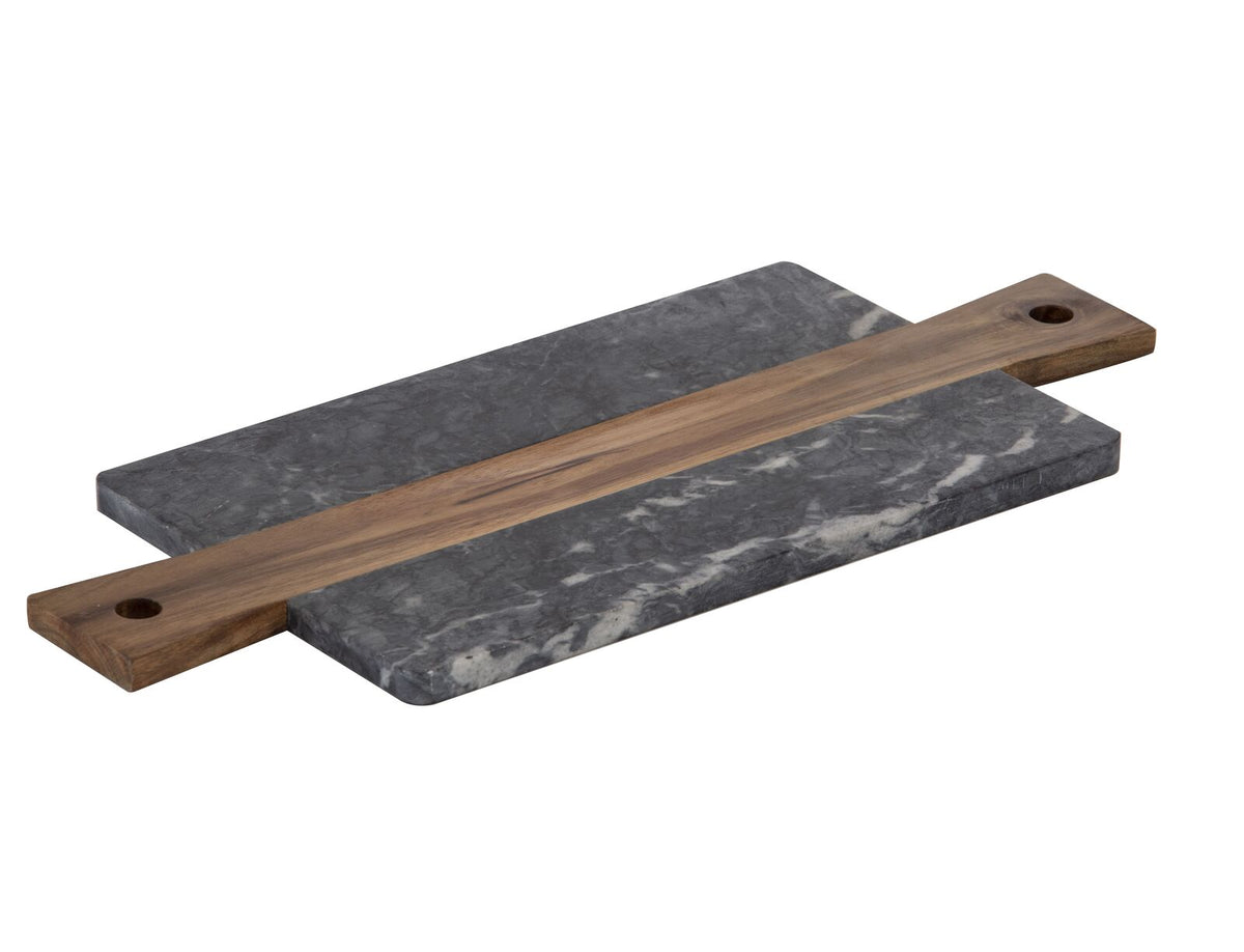 Davis & Waddell Coleman Marble and Acacia Cheese Board - Black 48x20cm