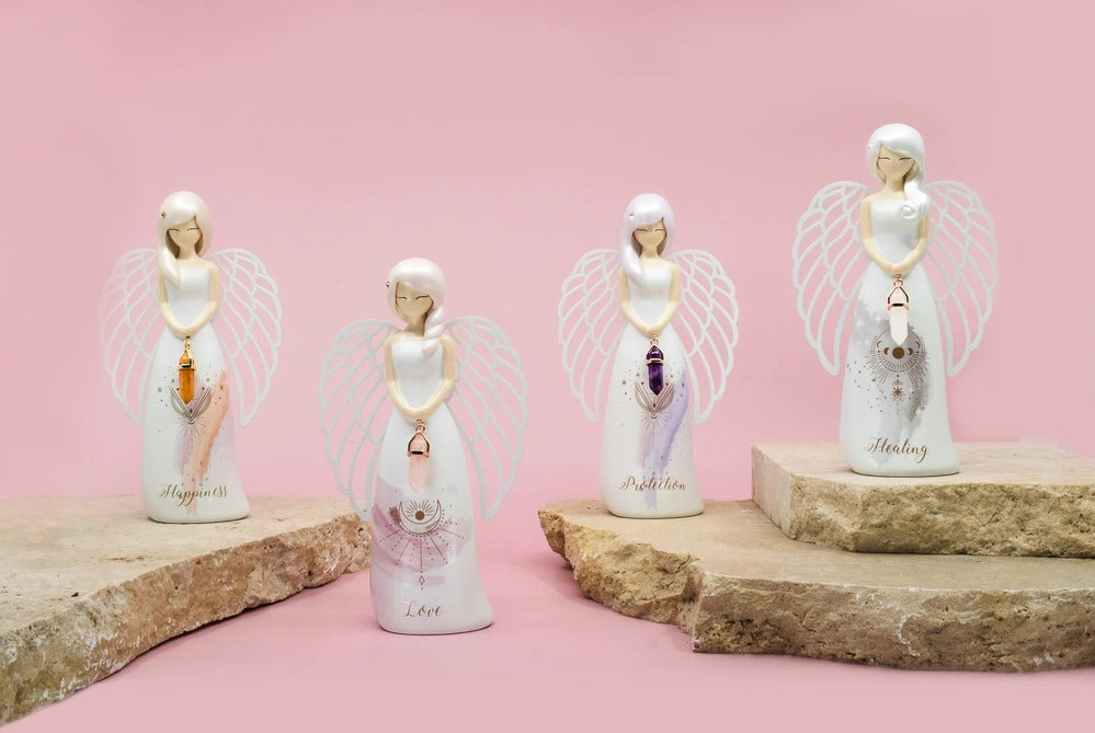 You Are An Angel Figurine 155mm - Amethyst Crystal - Protection