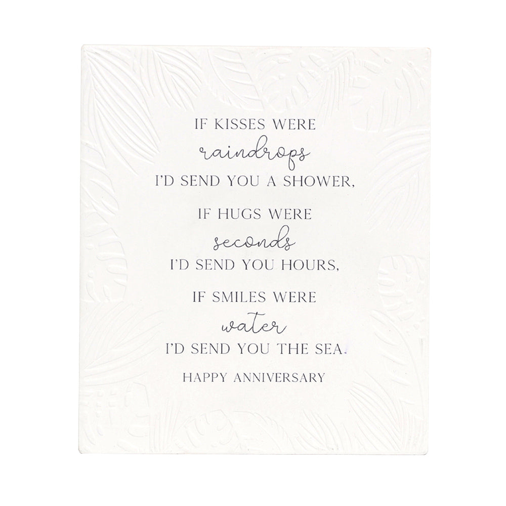 Anniversary Verse Plaque by Splosh - Kisses