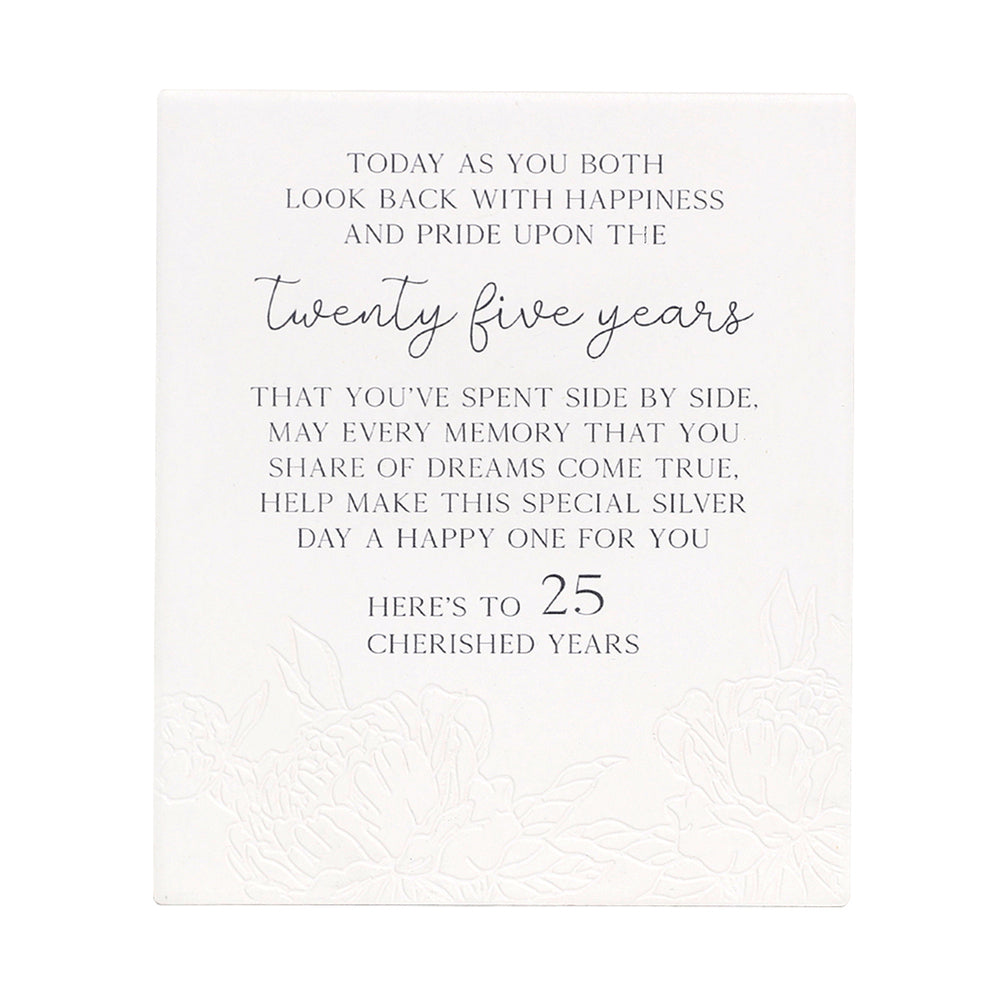 Anniversary Verse Plaque by Splosh - 25