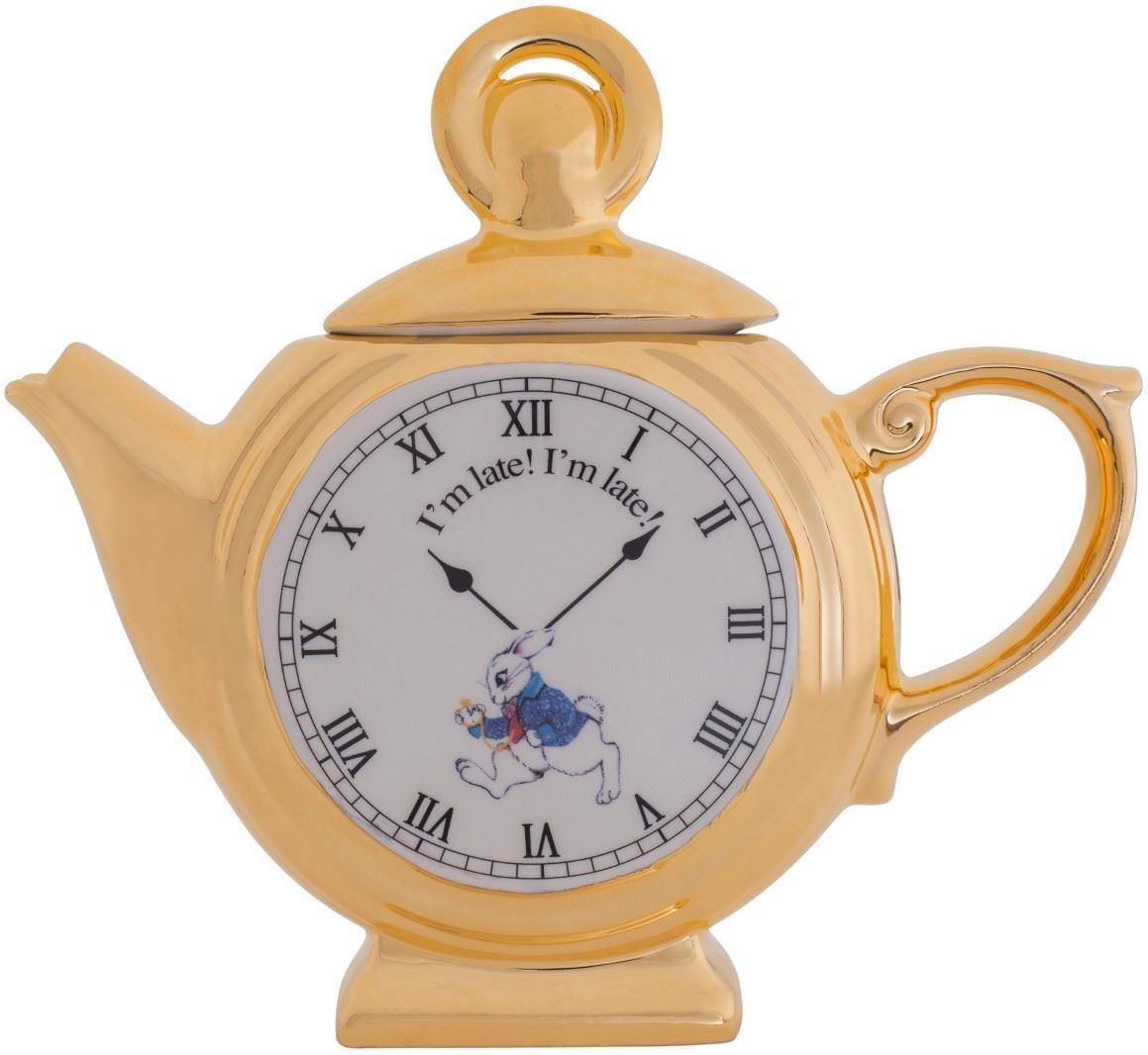 Cardew Design Alice in Wonderland 295ml Teapot - White Rabbit Pocket Watch