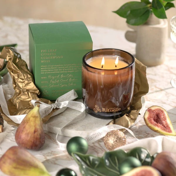 Urban Rituelle Apotheca Soy Candle - Fig Leaf, Cypress, Cedarwood & Moss 400gm