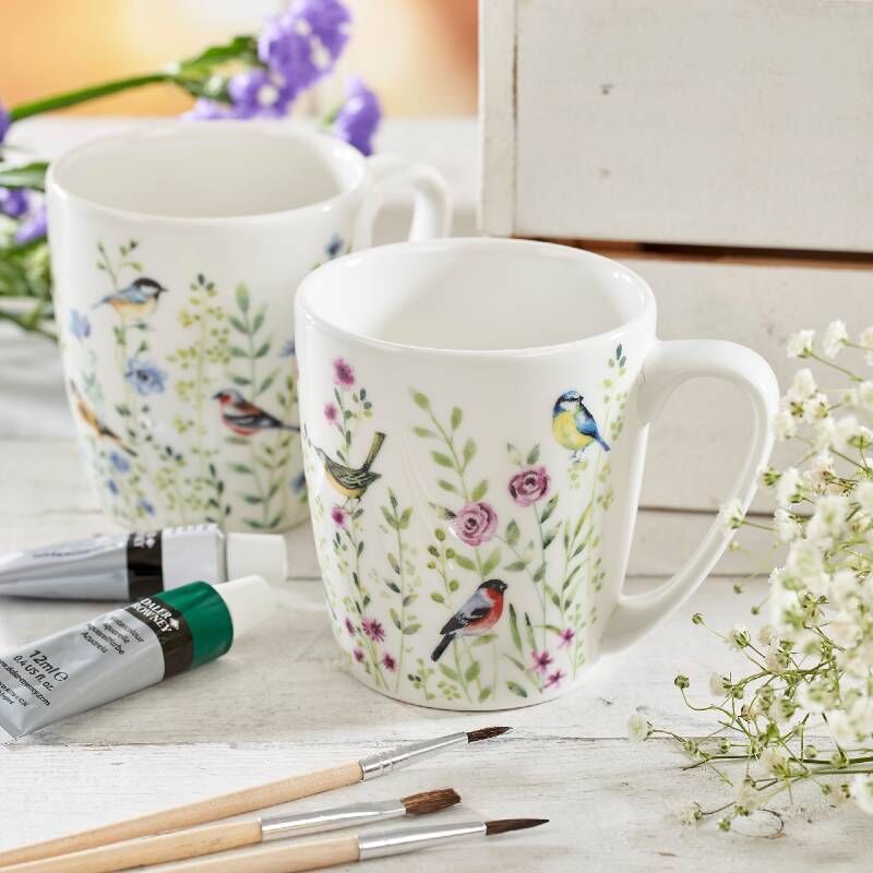 Queens By Churchill Aquarelle Birds - Royale Mug Bird Watch Blue