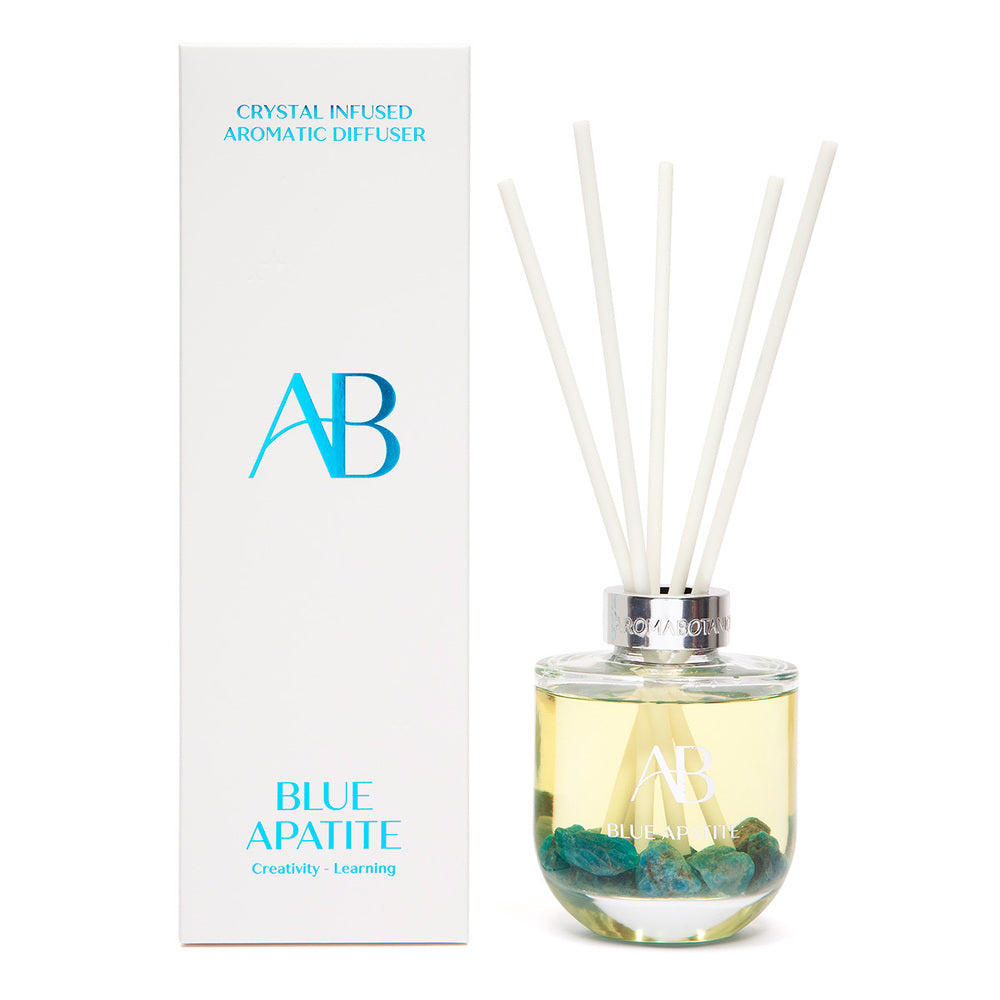 Aromabotanical Crystal Reed Diffuser - Blue Apatite