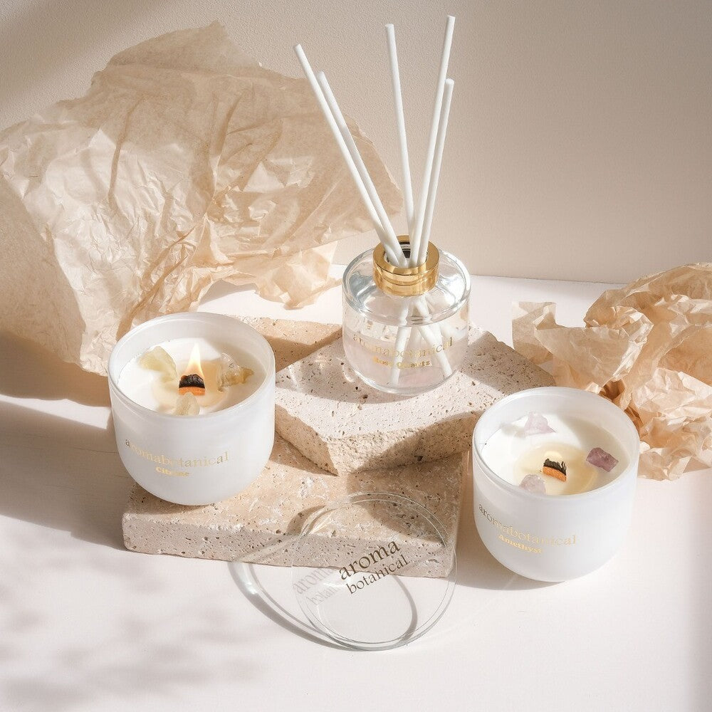 Aromabotanical Crystal Reed Diffuser - Rose Quartz