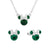 Disney Couture Kingdom May Birthstone Minnie Necklace & Earrings Bundle Silver