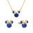 Disney Couture Kingdom September Birthstone Minnie Necklace & Earrings Bundle Gold