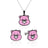 Care Bears Couture Kingdom Cheer Bear Enamel Necklace & Earrings Bundle