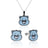 Care Bears Couture Kingdom Grumpy Bear Enamel Necklace & Earrings Bundle
