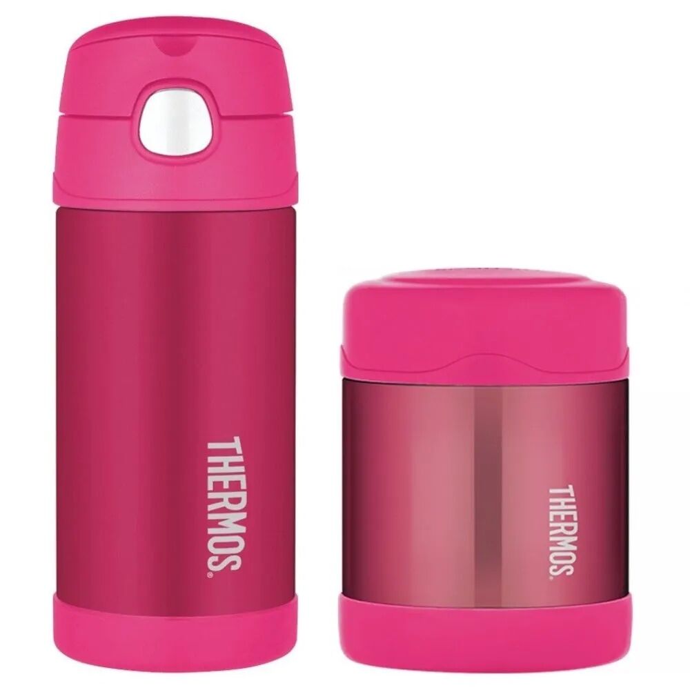 Thermos Funtainer Drink Bottle & Food Jar Bundle - Pink