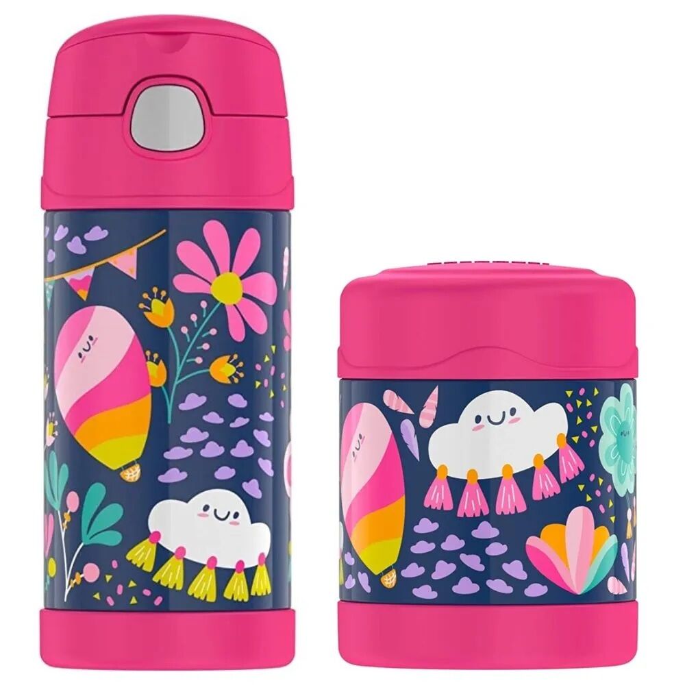 Thermos Funtainer Drink Bottle & Food Jar Bundle - Whimsical Cloud