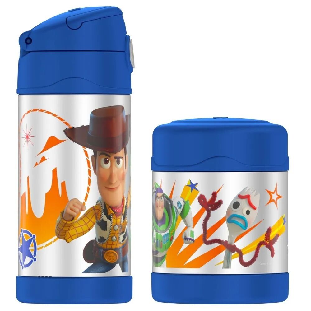 Thermos Funtainer Drink Bottle & Food Jar Bundle - Disney Toy Story 4