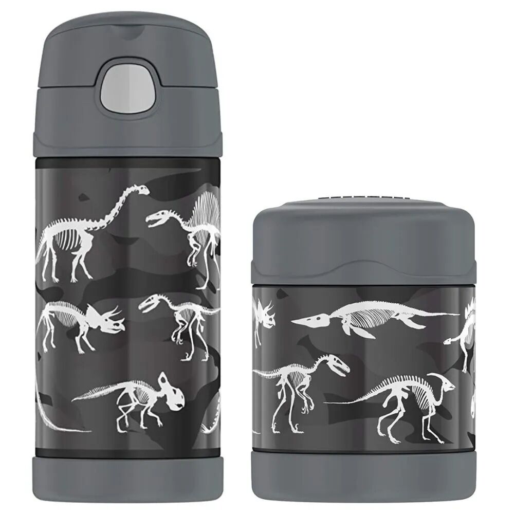 Thermos Funtainer Drink Bottle & Food Jar Bundle - Dinosaurs