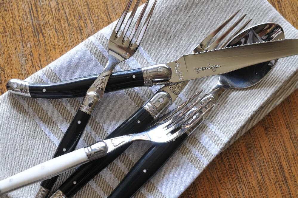 Jean Dubost Laguiole Deluxe - 24pc Cutlery Set Black