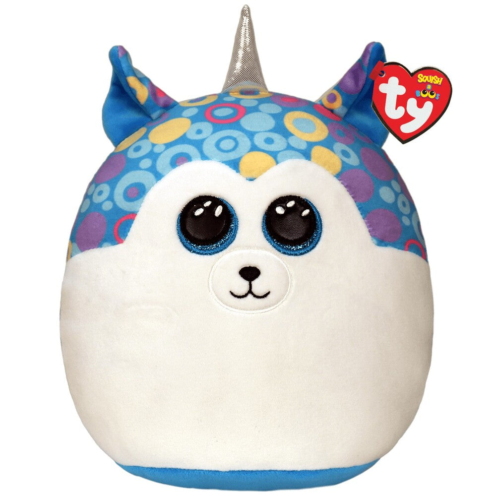 Beanie Boos Squish-a-Boo - Helena the Blue Husky with Horn 10inch