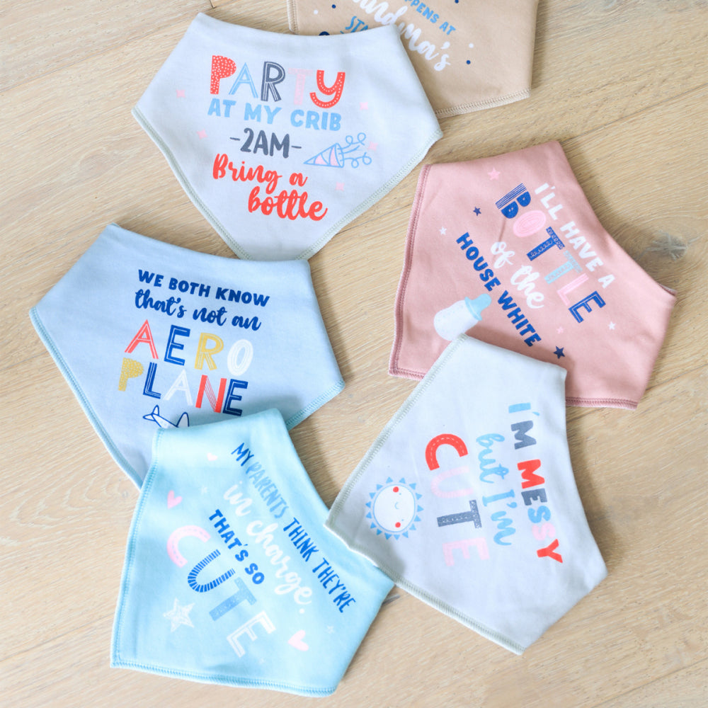 Baby Bandana Bib My parents think they're in charge By Splosh